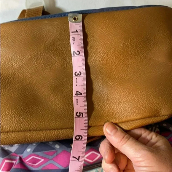 Aztec Southwest print 17” backpack blue pink Tan‎ NEW - Picture 6 of 7